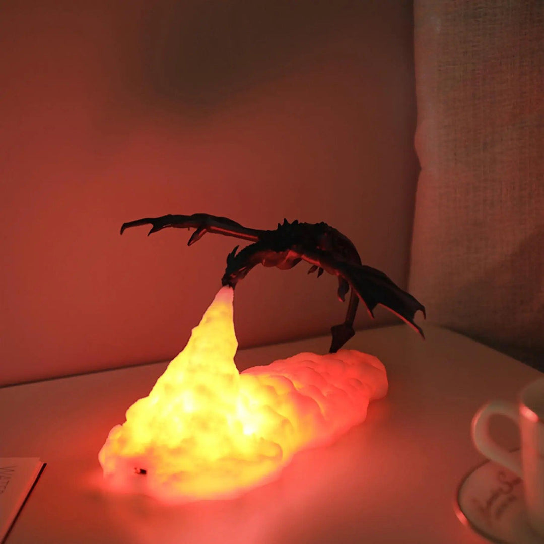 3D-Schreibtischlampe mit feuerspeiendem Drachen - NanoInfinite