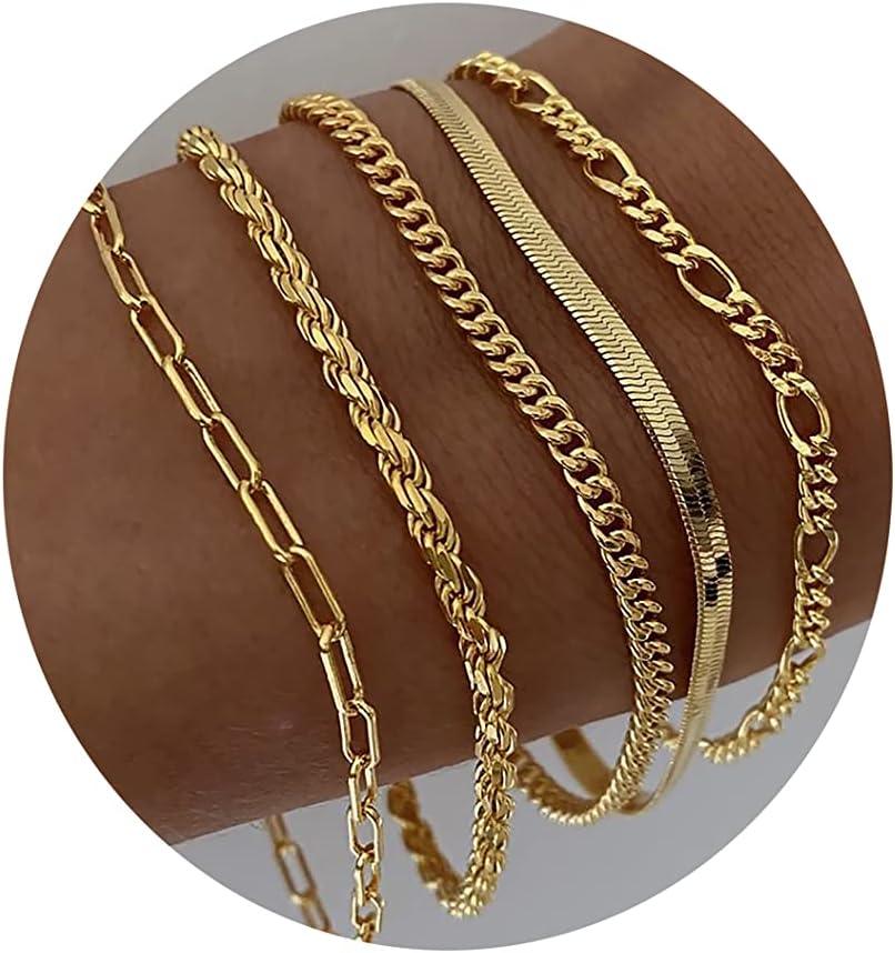 Echtgold-Armbänder-Set für Damen - NanoInfinite