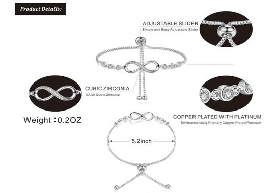 Infinity-Love-Armbänder für Damen - NanoInfinite